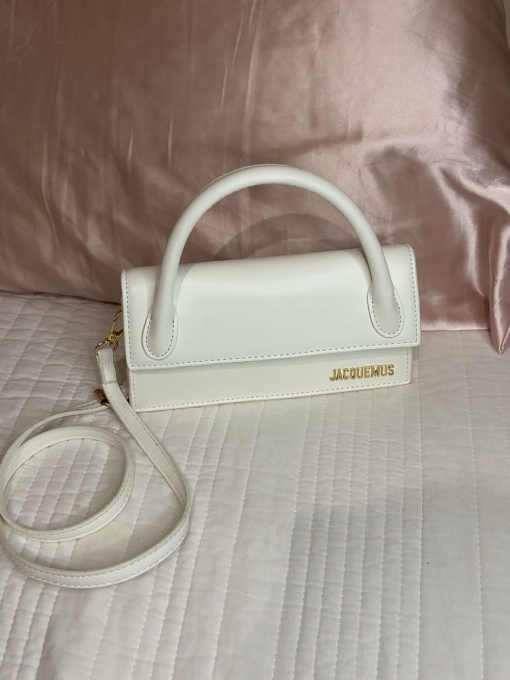 Jacquemus White Mini Le Chiquito Top-Handle Crossbody